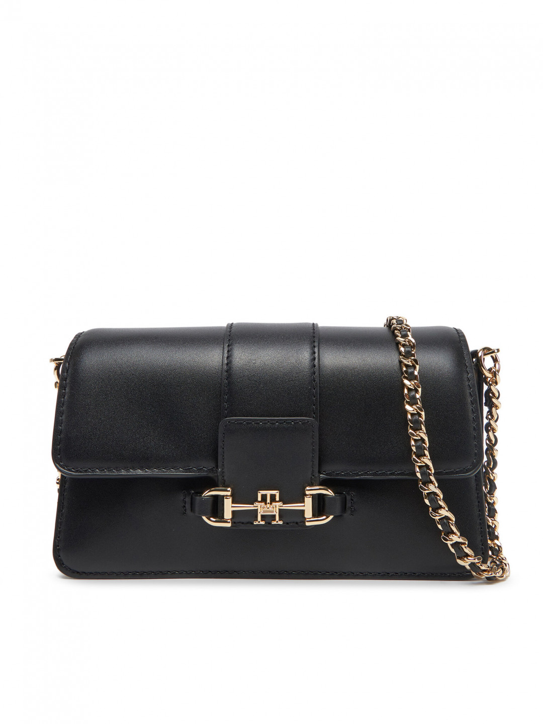 Tommy Hilfiger Kabelka Heritage Leather Crossover AW0AW17212 Černá